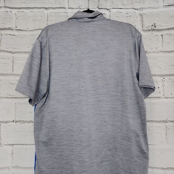 Under Armour Heat Gear Men's Gray Blue Collared Short Sleeve Polo Shirt Size L - Picture 6 of 16
